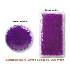 Bouillotte à perles moyen modèle - Violette