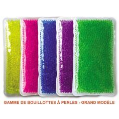 Bouillotte à perles grand modèle - Violette