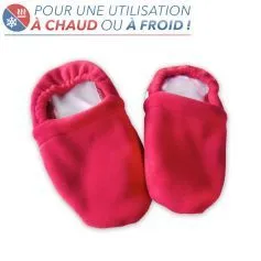 Chaussons bouillottes rouges