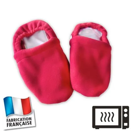 Chaussons bouillottes rouges