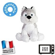 Peluche bouillotte déhoussable Husky