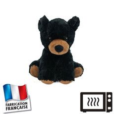 Peluche bouillotte Ours noir