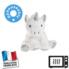 Peluche bouillotte déhoussable Licorne