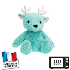 Peluche bouillotte Cerf Bleu