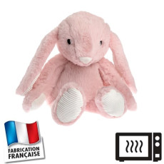 Peluche bouillotte Lapin Rose